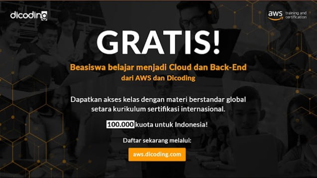 beasiswa traning aws gratis