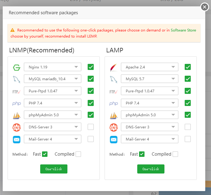 install aapanel web server