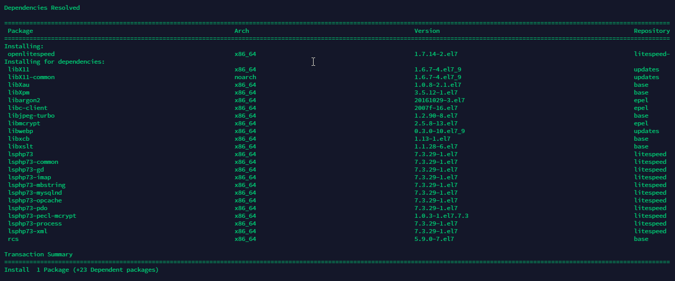 install openlitespeed lsphp