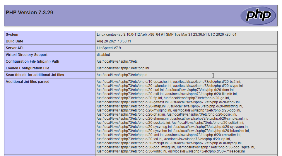 openlitespeed centos lsphp