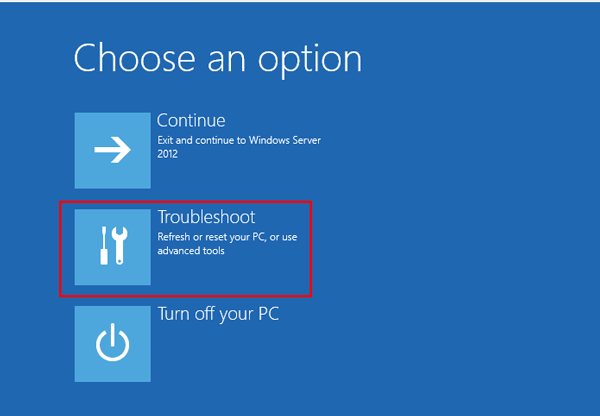 reset passwrod windows server 