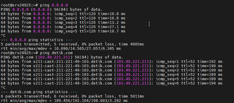 warp ping ipv4