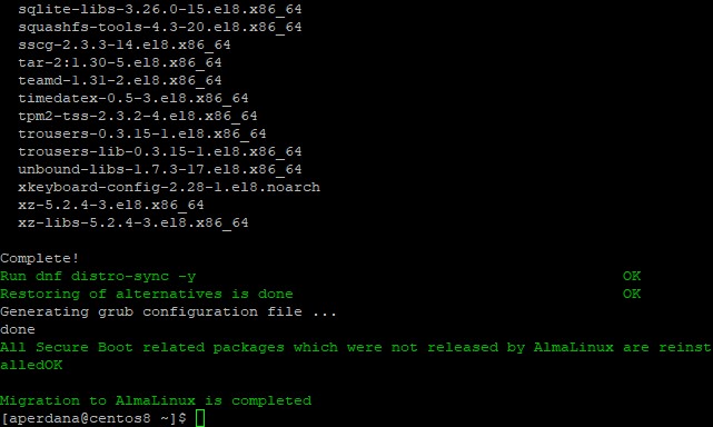 migrasi ke almalinux